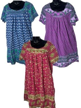 The Vermont country store women’s L/XL cotton Mumu dress (3) floral